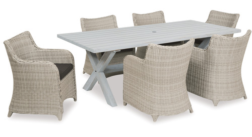 Bali 2200 Oblong Outdoor Table & Chairs x 6